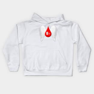 Blood Type B Positive - Angel Wings Kids Hoodie